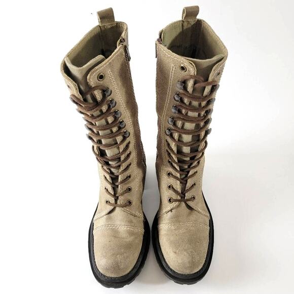 Vintage 90s Grunge Combat Chunky Platform Boots - 7 - Picture 2 of 12